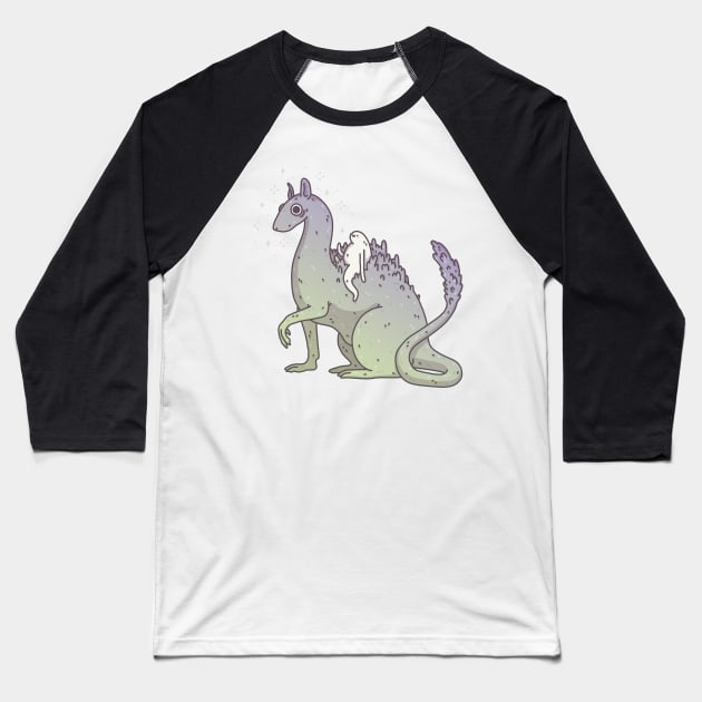 Plant Dragon and Marshmallow Baseball T-Shirt by odsanyu